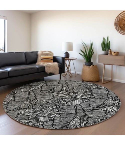 Addison Chantille ACN913-Black 8 ft. X 8 ft. Round Rug