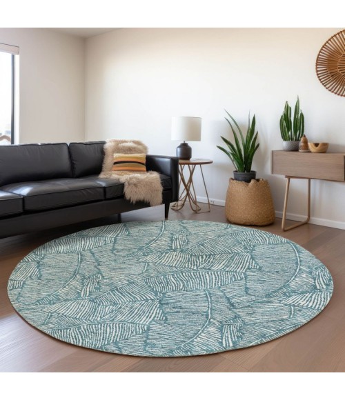Addison Chantille ACN913-Teal 8 ft. X 8 ft. Round Rug