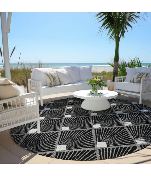 Addison Chantille ACN914-Black 8 ft. X 8 ft. Round Rug