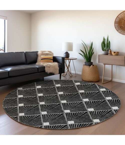 Addison Chantille ACN914-Black 8 ft. X 8 ft. Round Rug