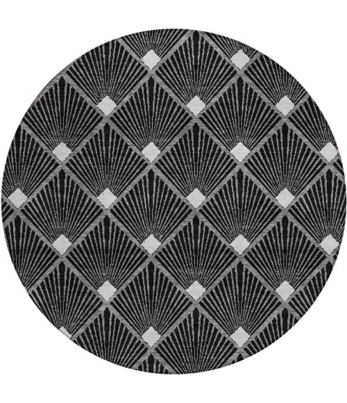Addison Chantille ACN914-Black 8 ft. X 8 ft. Round Rug