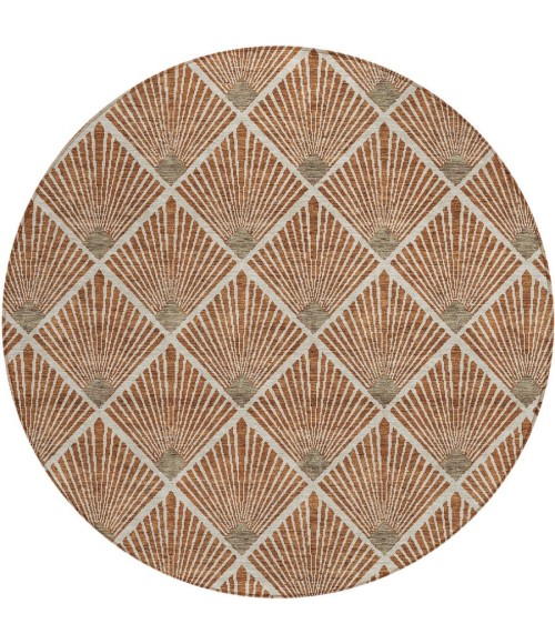 Addison Chantille ACN914-Paprika 8 ft. X 8 ft. Round Rug