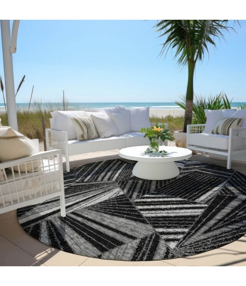Addison Chantille ACN915-Black 8 ft. X 8 ft. Round Rug