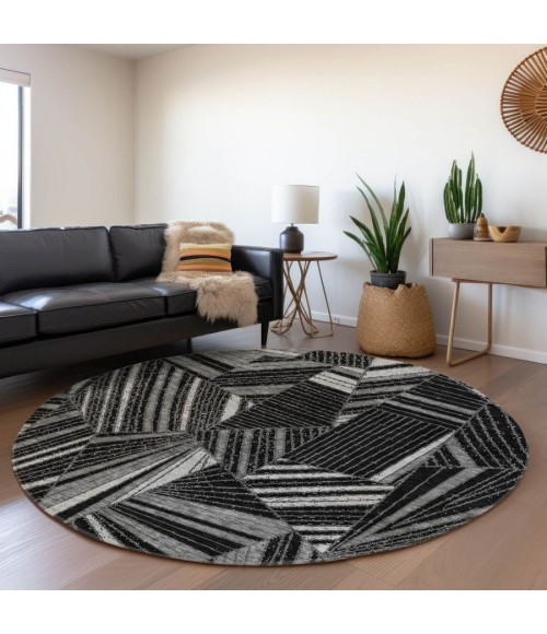 Addison Chantille ACN915-Black 8 ft. X 8 ft. Round Rug