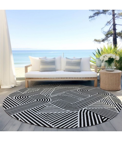Addison Chantille ACN917-Black 8 ft. X 8 ft. Round Rug