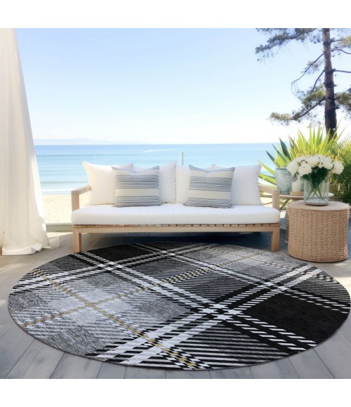 Addison Chantille ACN935-Black 8 ft. X 8 ft. Round Rug