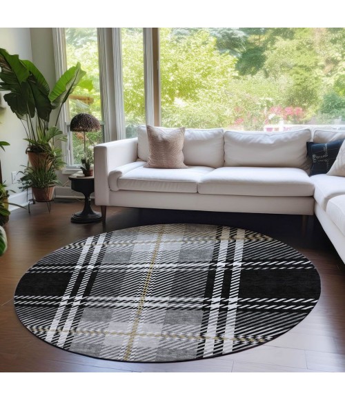 Addison Chantille ACN935-Black 8 ft. X 8 ft. Round Rug