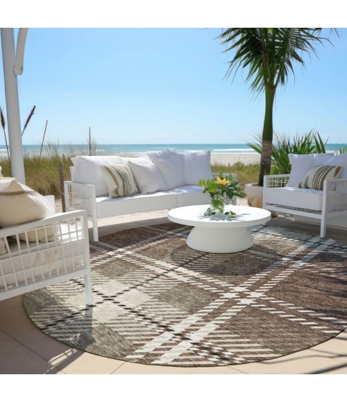 Addison Chantille ACN935-Brown 8 ft. X 8 ft. Round Rug