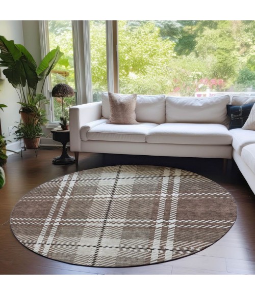 Addison Chantille ACN935-Brown 8 ft. X 8 ft. Round Rug