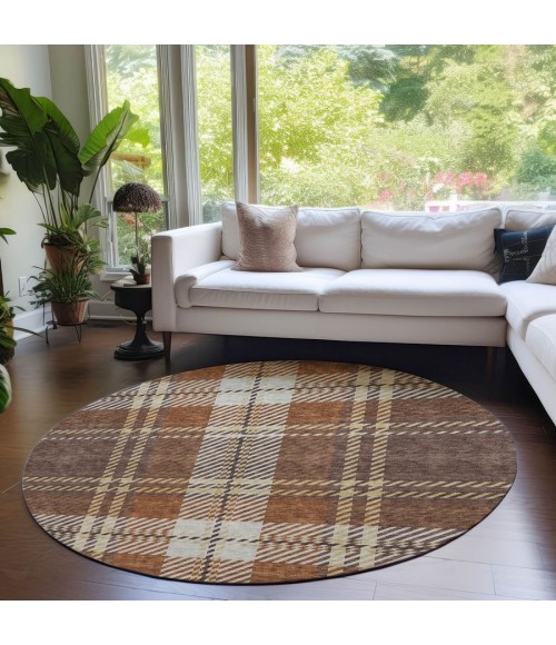 Addison Chantille ACN935-Chocolate 8 ft. X 8 ft. Round Rug