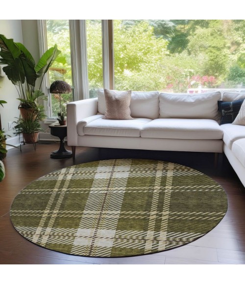 Addison Chantille ACN935-Olive 8 ft. X 8 ft. Round Rug