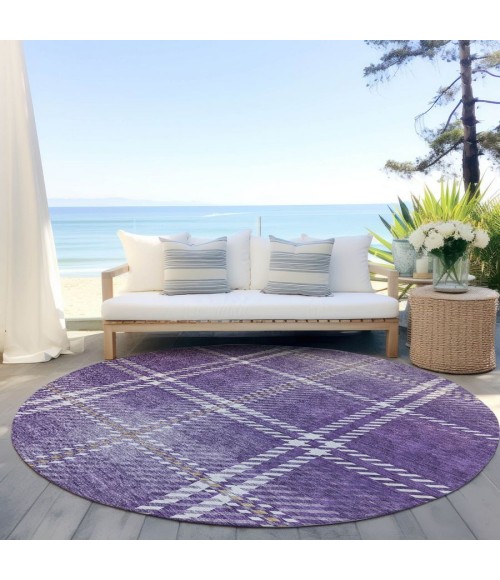 Addison Chantille ACN935-Purple 8 ft. X 8 ft. Round Rug