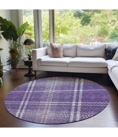 Addison Chantille ACN935-Purple 8 ft. X 8 ft. Round Rug