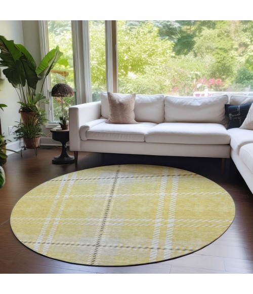 Addison Chantille ACN935-Yellow 8 ft. X 8 ft. Round Rug