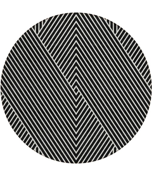 Addison Chantille ACN937-Black 8 ft. X 8 ft. Round Rug