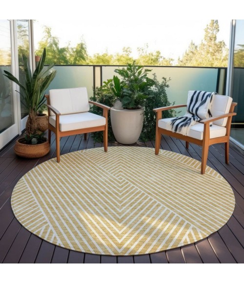 Addison Chantille ACN937-Gold 8 ft. X 8 ft. Round Rug