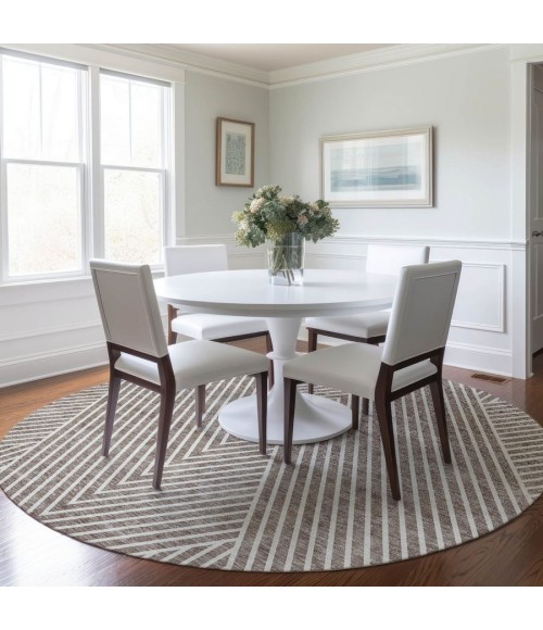 Addison Chantille ACN937-Taupe 8 ft. X 8 ft. Round Rug