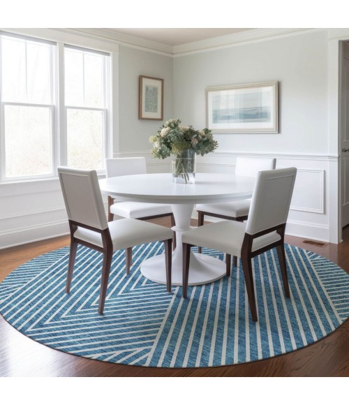 Addison Chantille ACN937-Teal 8 ft. X 8 ft. Round Rug
