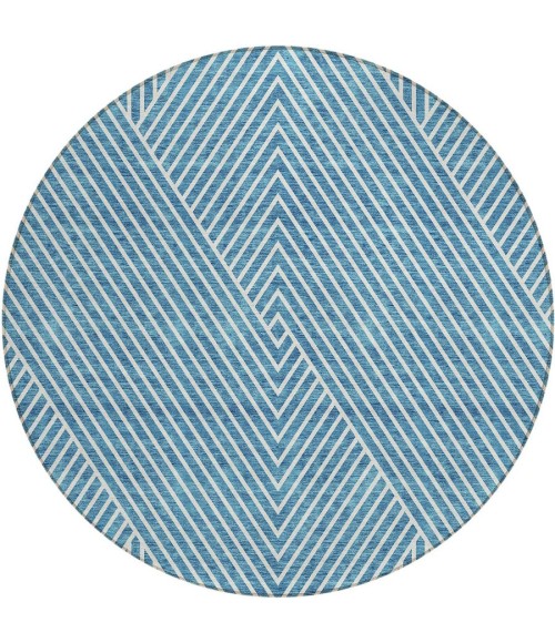 Addison Chantille ACN937-Teal 8 ft. X 8 ft. Round Rug