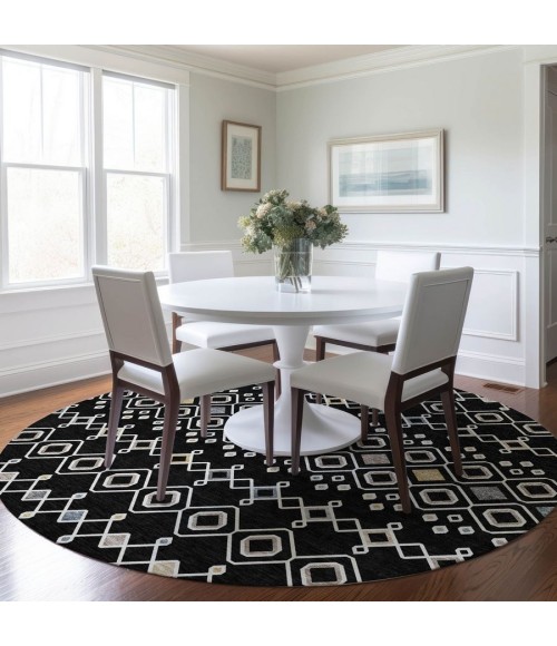 Addison Chantille ACN938-Black 8 ft. X 8 ft. Round Rug