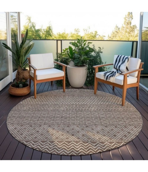 Addison Chantille ACN939-Brown 8 ft. X 8 ft. Round Rug
