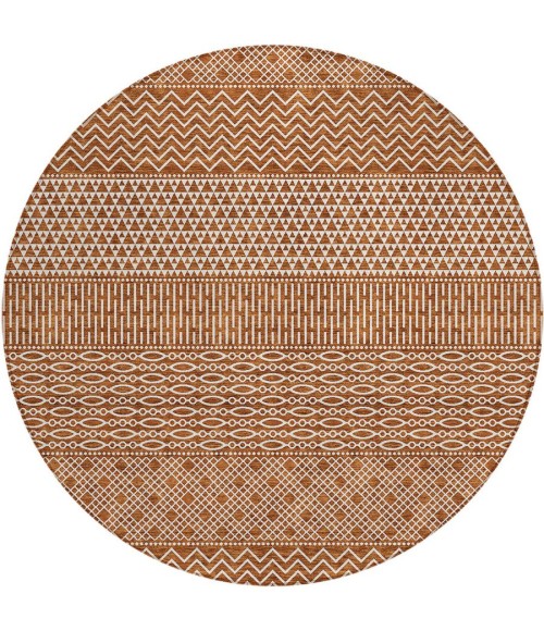 Addison Chantille ACN939-Paprika 8 ft. X 8 ft. Round Rug