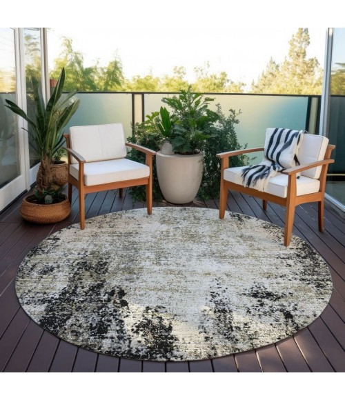 Addison Chantille ACN940-Black 8 ft. X 8 ft. Round Rug