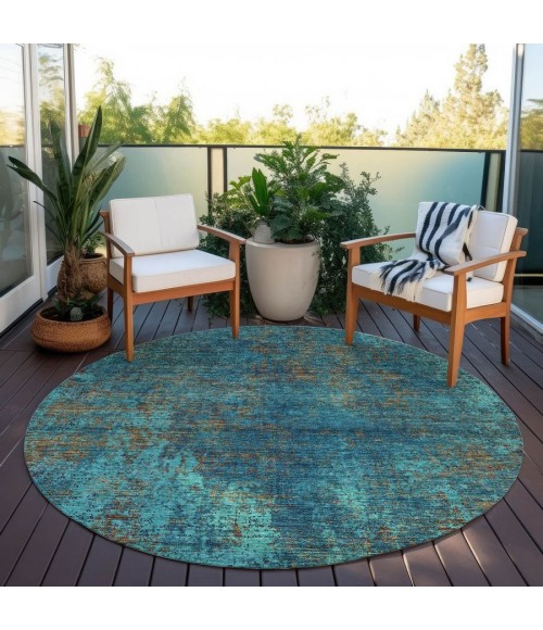 Addison Chantille ACN940-Teal 8 ft. X 8 ft. Round Rug