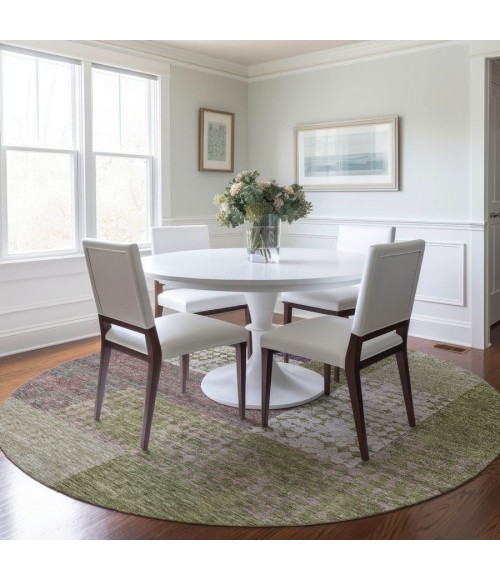 Addison Chantille ACN941-Green 8 ft. X 8 ft. Round Rug