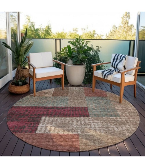 Addison Chantille ACN941-Mocha 8 ft. X 8 ft. Round Rug