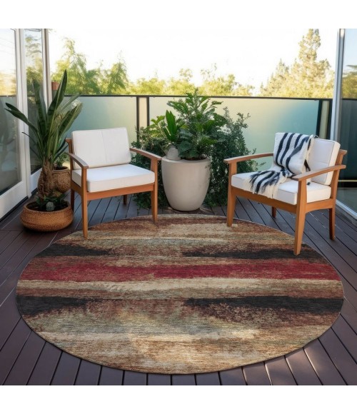 Addison Chantille ACN942-Mocha 8 ft. X 8 ft. Round Rug