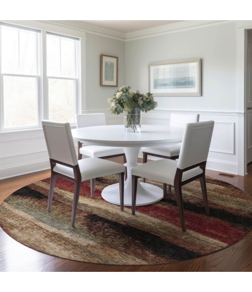 Addison Chantille ACN942-Mocha 8 ft. X 8 ft. Round Rug