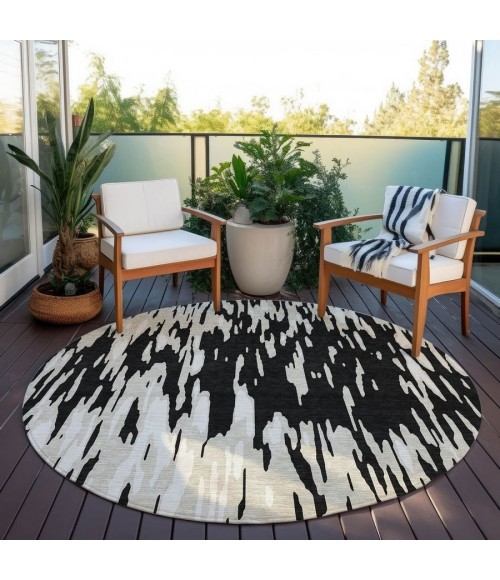Addison Chantille ACN945-Black 8 ft. X 8 ft. Round Rug