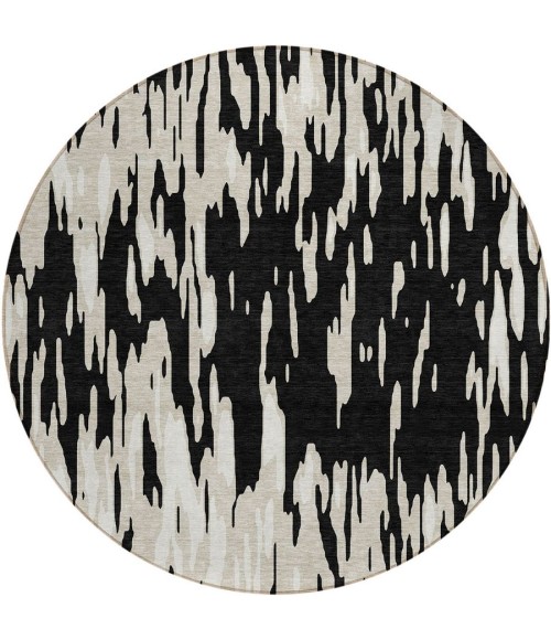Addison Chantille ACN945-Black 8 ft. X 8 ft. Round Rug