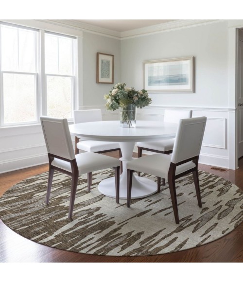 Addison Chantille ACN945-Brown 8 ft. X 8 ft. Round Rug