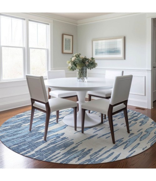 Addison Chantille ACN945-Denim 8 ft. X 8 ft. Round Rug