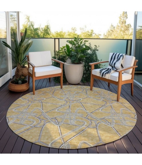 Addison Chantille ACN947-Gold 8 ft. X 8 ft. Round Rug