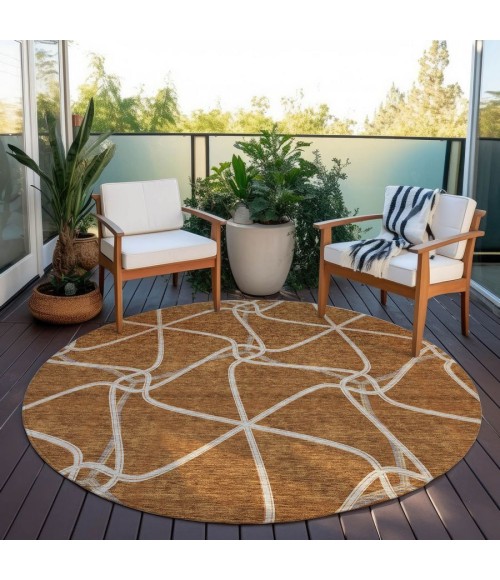 Addison Chantille ACN948-Paprika 8 ft. X 8 ft. Round Rug