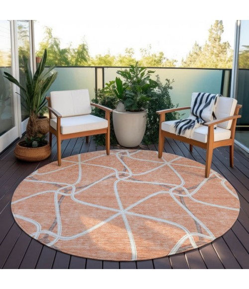 Addison Chantille ACN948-Salmon 8 ft. X 8 ft. Round Rug