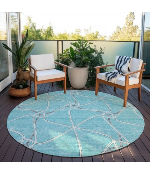 Addison Chantille ACN948-Teal 8 ft. X 8 ft. Round Rug