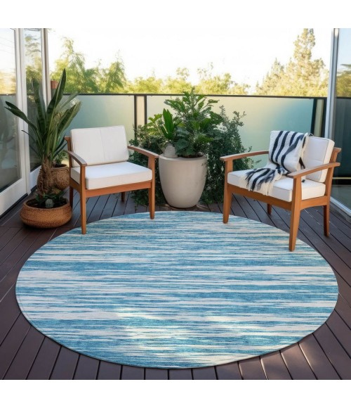 Addison Chantille ACN951-Teal 8 ft. X 8 ft. Round Rug