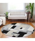 Addison Chantille ACN955-Black 8 ft. X 8 ft. Round Rug