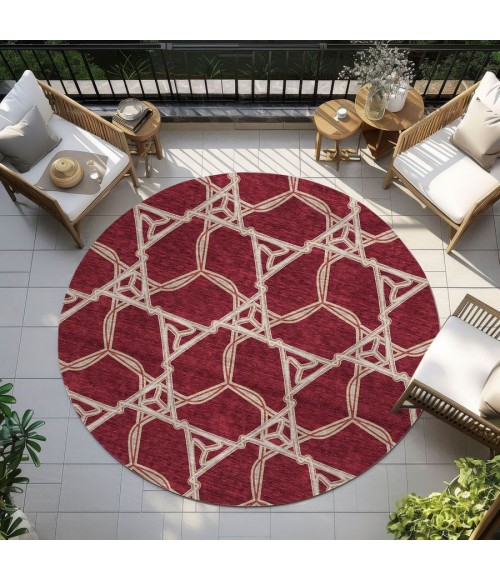 Addison Chantille ACN959-Burgundy 8 ft. X 8 ft. Round Rug