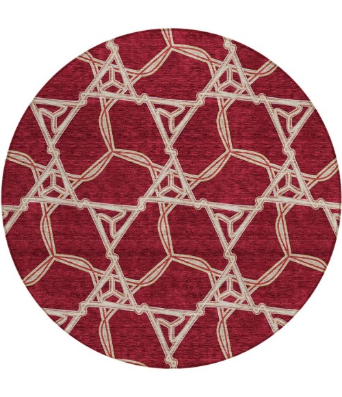 Addison Chantille ACN959-Burgundy 8 ft. X 8 ft. Round Rug