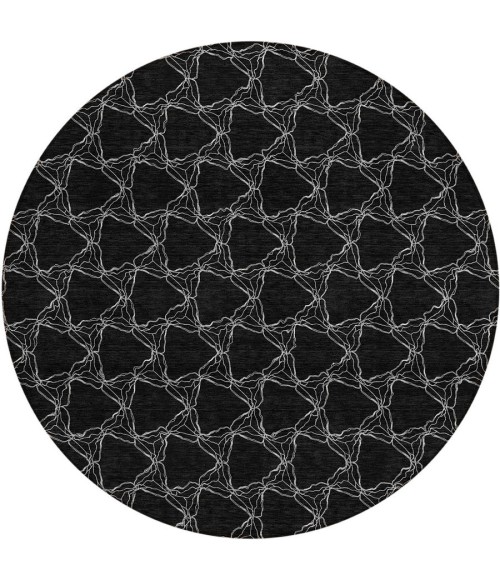 Addison Chantille ACN960-Black 8 ft. X 8 ft. Round Rug