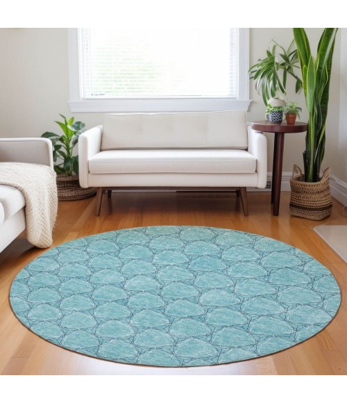Addison Chantille ACN960-Teal 8 ft. X 8 ft. Round Rug