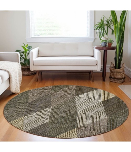 Addison Chantille ACN962-Brown 8 ft. X 8 ft. Round Rug