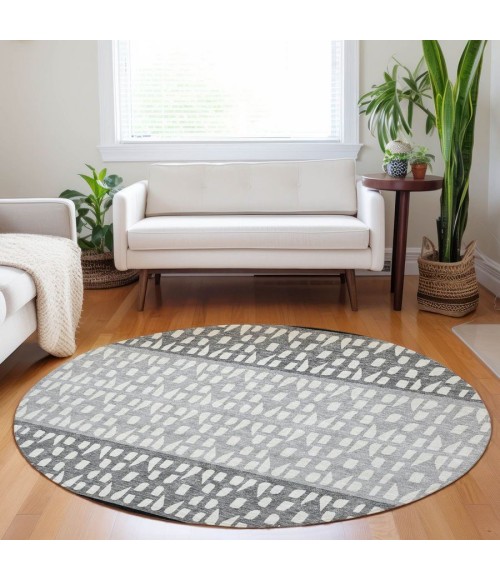 Addison Chantille ACN964-Black 8 ft. X 8 ft. Round Rug