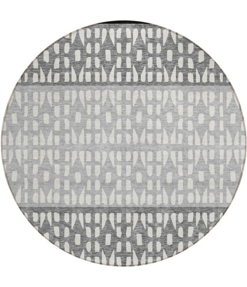 Addison Chantille ACN964-Black 8 ft. X 8 ft. Round Rug