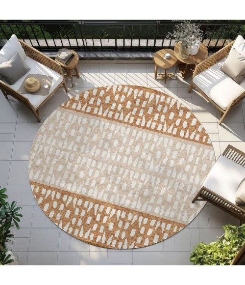 Addison Chantille ACN964-Paprika 8 ft. X 8 ft. Round Rug